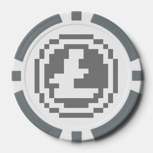 Logo Litecoin LTC 8-Bit | Jetons de Poker (Recto)