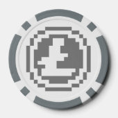 Logo Litecoin LTC 8-Bit | Jetons de Poker (Verso)
