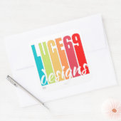 logo "LUCE69 DESIGN" Vierkante Sticker (Envelop)