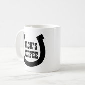 Logo Lucky horseshoe tasse de café personnalisée (Devant gauche)