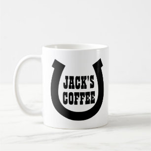 Logo Lucky horseshoe tasse de café personnalisée