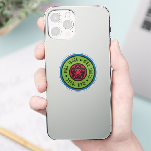 Logo Mah Jongg 1 Sticker en vinyle (Téléphone)