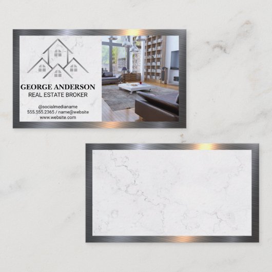 Logo Maisons | Carte de visite intérieur (Devant / Derrière)