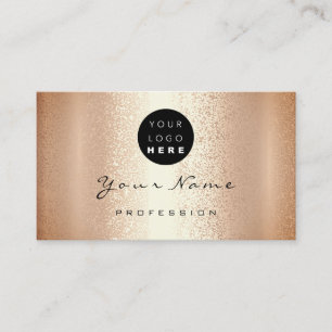 Logo Makeup Artist Hair Nails Coral Roos Gold VIP Visitekaartje