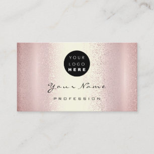 Logo Makeup Artist Hair Nails Roos Roze Modern Visitekaartje
