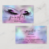 Logo Makeup Boutique Lash Studio Brows Holograaf Visitekaartje (Voorkant / Achterkant)