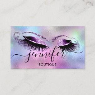 Logo Makeup Boutique Lash Studio Brows Holograaf Visitekaartje