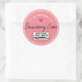 Logo manuscrit Étiquette Raspberry Pink Jar (Sac)
