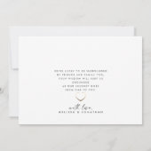 Logo Mariage botanique Carte de remerciements or (Dos)