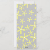 Logo mariage Gray Jaune Simple Floral Dîner Menu (Dos)