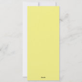 Logo mariage Gris Jaune Simple Dîner Menu (Dos)