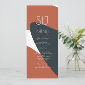 Logo mariage Menu Dîner En Terracotta Bio (Debout devant)