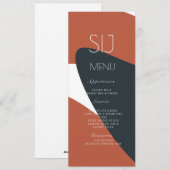 Logo mariage Menu Dîner En Terracotta Bio (Devant / Derrière)