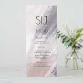 Logo mariage Violet Brush Strokes Diner Menu (Debout devant)