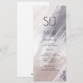 Logo mariage Violet Brush Strokes Diner Menu (Devant / Derrière)