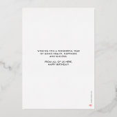 Logo Marine Blue Candles Business Foil Carte d'ann (Verso)