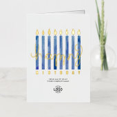 Logo Marine Blue Candles Business Foil Carte d'ann (Recto)