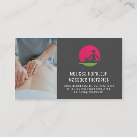 Logo Massagetherapeut Visitekaartje (Voorkant)