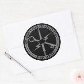 Logo MCPA autocollant gris sur noir (Enveloppe)