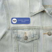 Logo Medewerker Blauw Bedrijf Naamplaatje (In situ)