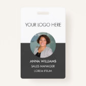 Logo medewerker ronde foto ID Badge (Voorkant)