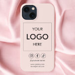Logo Médias sociaux Coque BusinessiPhone<br><div class="desc">Ajoutez votre logo.</div>