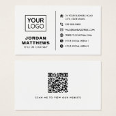 Logo médias sociaux QR code n'importe quel carte d (Devant & derrière)