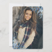 Logo Médicale Bleu Graduation Invitation Verdure (Dos)