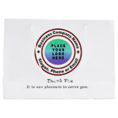 Logo Merci d'affaires Sacs d'achat personnalisés (Dos)