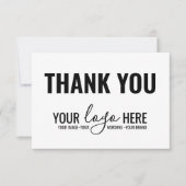 Logo Merci simple de marque d'entreprise (Devant)