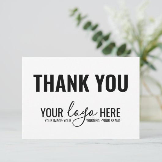 Logo Merci simple de marque d'entreprise (Debout devant)