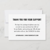 Logo Merci simple de marque d'entreprise (Dos)