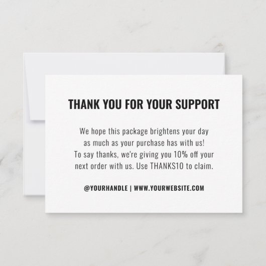 Logo Merci simple de marque d'entreprise (Dos)