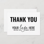 Logo Merci simple de marque d'entreprise (Devant / Derrière)