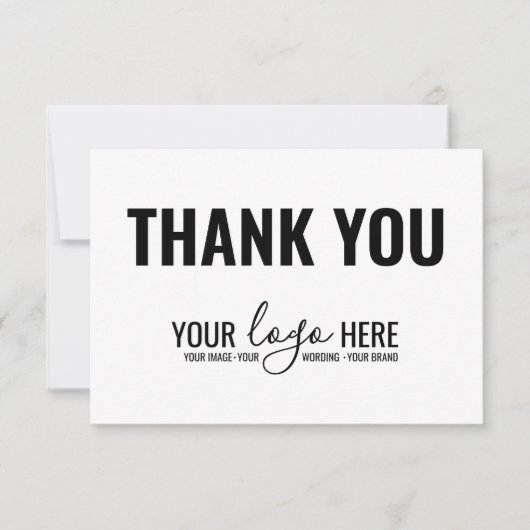 Logo Merci simple de marque d'entreprise (Devant)