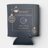 Logo Merry Kerstmis Feestdagen Corporate Modern Blikjeskoeler (Achterkant)