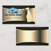 Logo met autowrakken | Schoonmaakservice Gold Meta Visitekaartje (Voorkant / Achterkant)