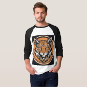 Logo met Bobcat gestileerd T-shirt (Voorkant volledig)