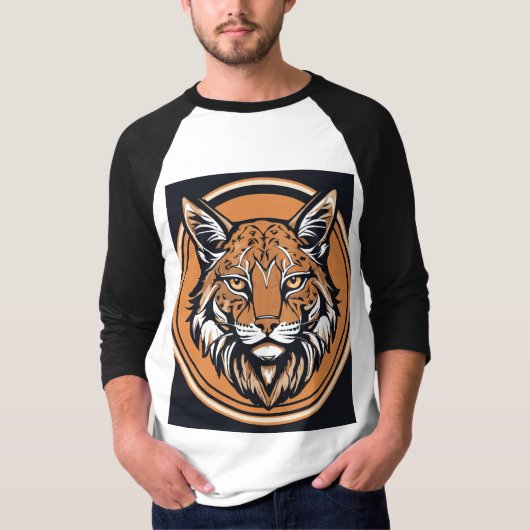 Logo met Bobcat gestileerd T-shirt (Voorkant)