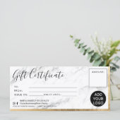 Logo met certificaat voor marmer met goudfolie (Staand voorkant)