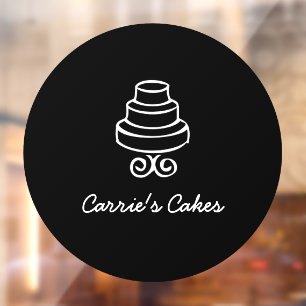 Logo met  gelaagde kaken raamsticker