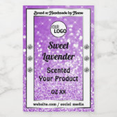 Logo met Paarse muggenzifteretiket Voedselcontainer Etiket (Enkel label)