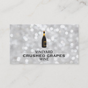 Logo met scheidingstekens Champagne (witte bokeh) Visitekaartje