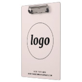 Logo met Tekst en QR Code Business Klembord (Links)