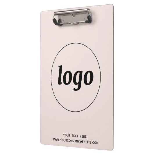 Logo met Tekst en QR Code Business Klembord (Links)