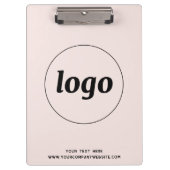 Logo met Tekst en QR Code Business Klembord (Voorkant)