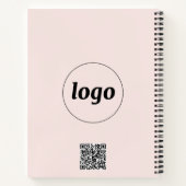 Logo met Tekst en QR Code Promotiezaken Notitieboek (Achterkant)