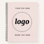 Logo met Tekst en QR Code Promotiezaken Notitieboek (Voorkant)