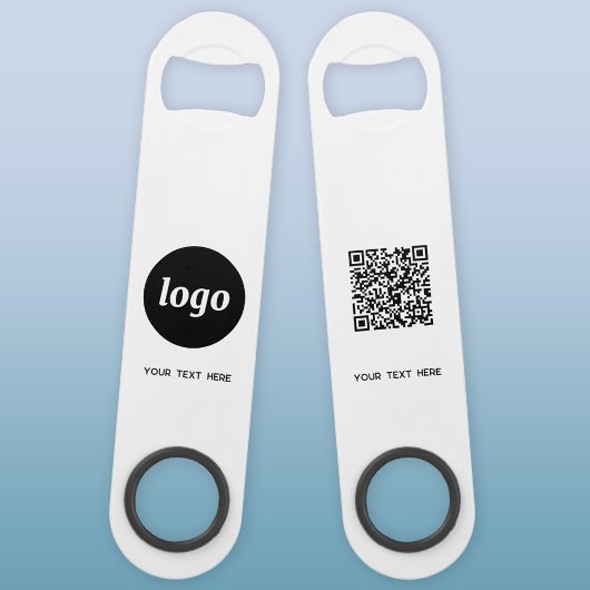 Logo Met Tekst QR Code Zakelijk Speed Flessenopener