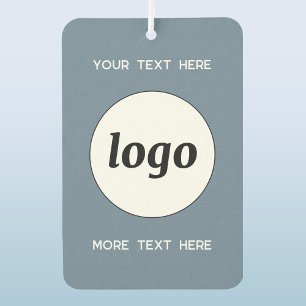 Logo met tekst Zakelijk Promotie Dusty Blue Luchtverfrisser